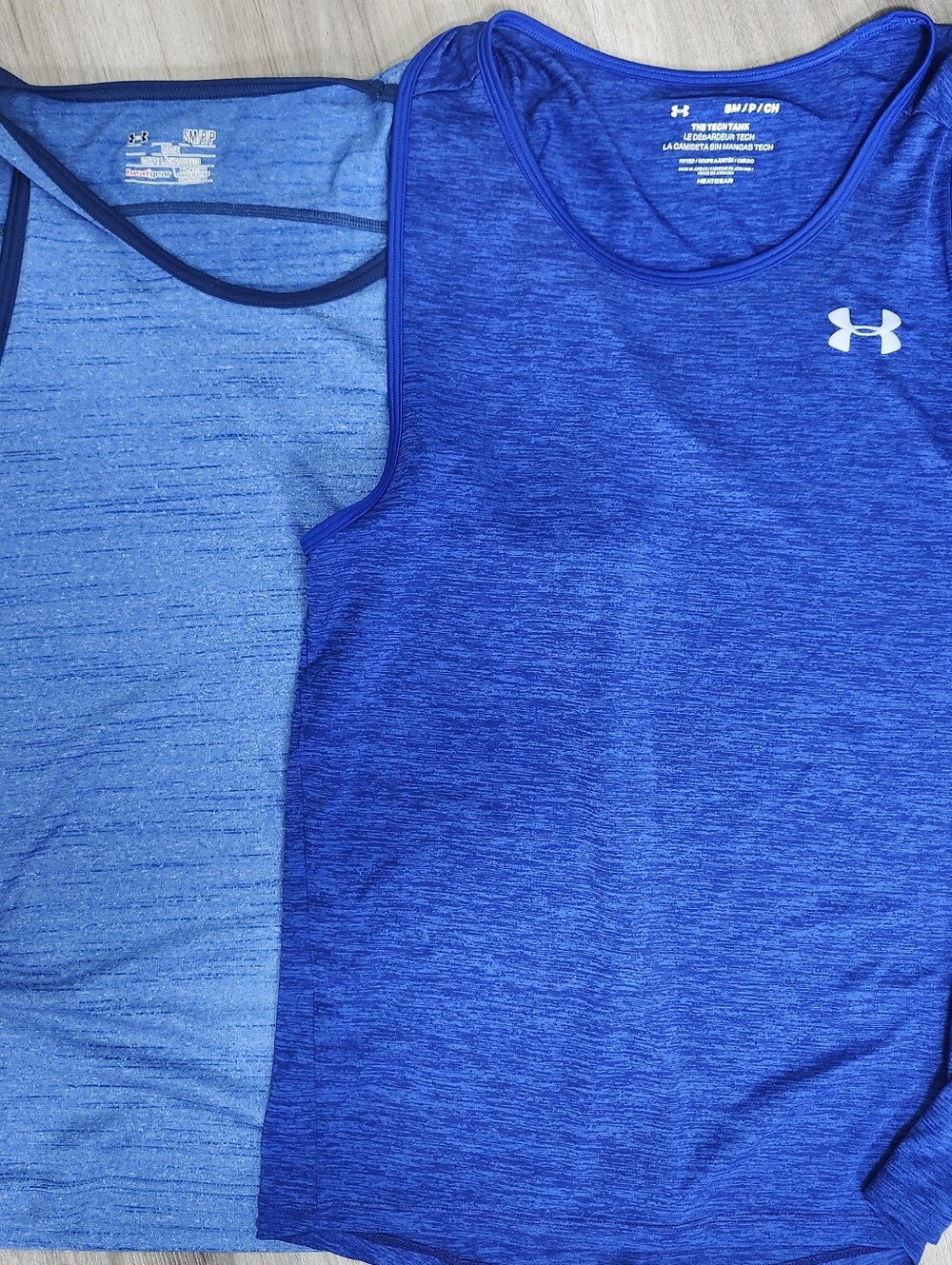 Under Armour Mens Tank Top Shirt Small Lot Of 2 Blue Sleeveless Activewear Gym